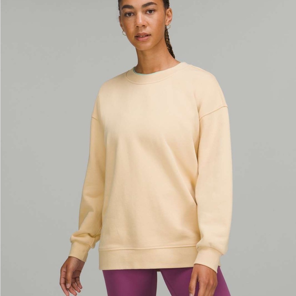 Lululemon Perfectly Oversized Crew Sweatshirt Prosecco Size 10 Estimated
